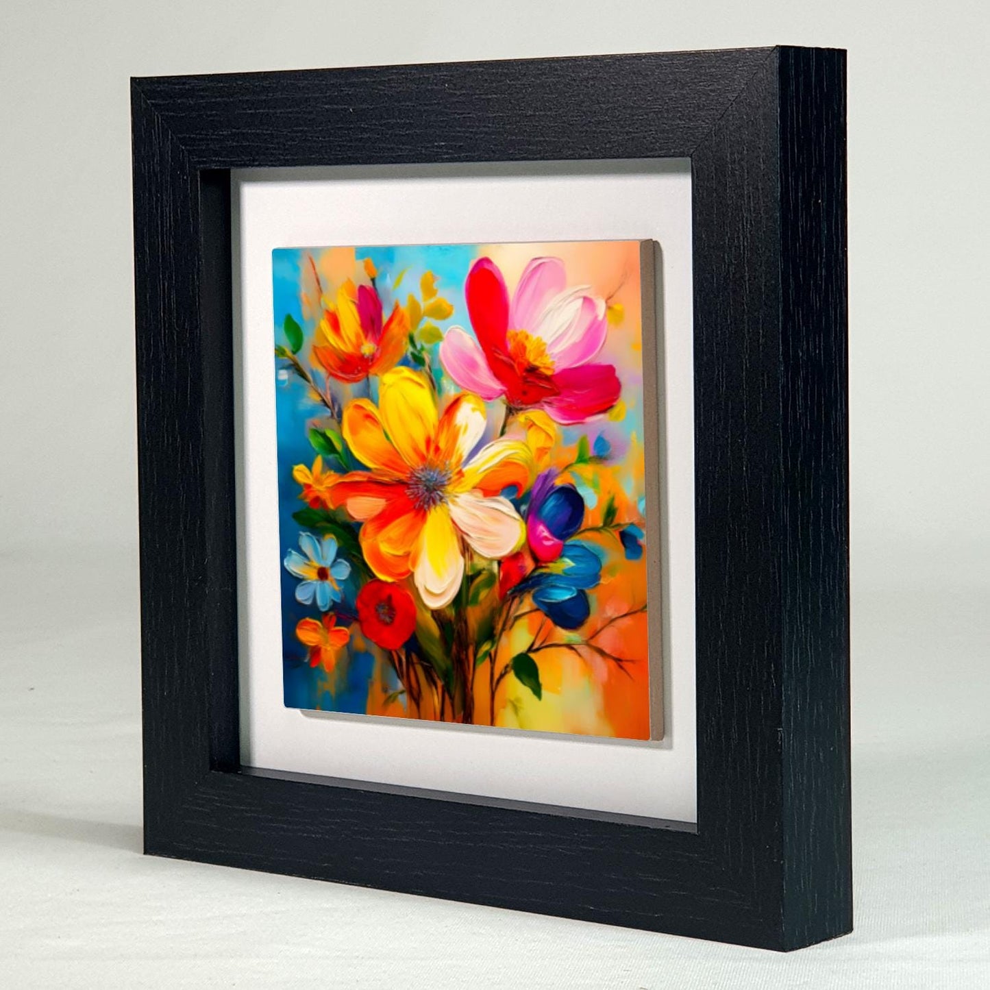 A Touch Of Colour 1, Ceramic Artwork, Framed In Black Or White, Unique Gift Idea, Ready To Hang Or Freestanding...