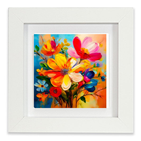 A Touch Of Colour 1, Ceramic Artwork, Framed In Black Or White, Unique Gift Idea, Ready To Hang Or Freestanding...