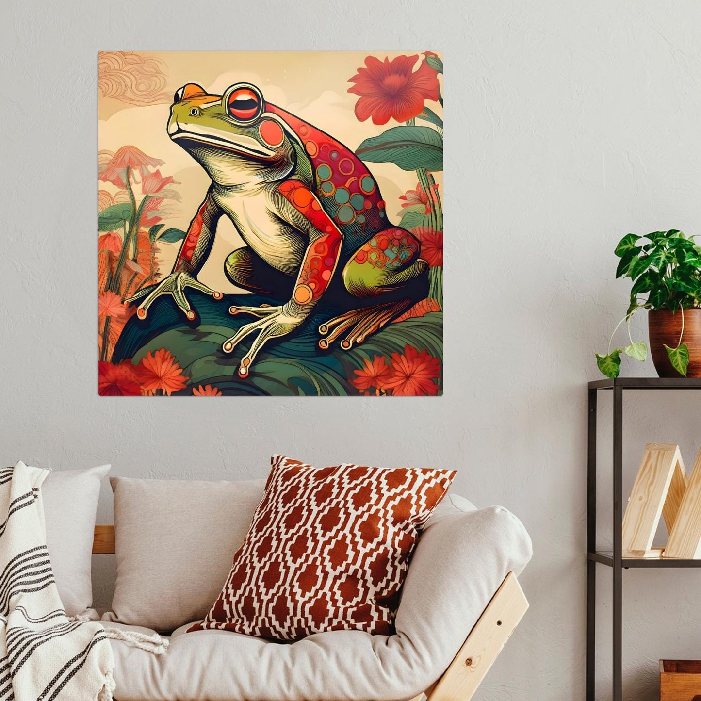Frog Print No.F1, Printed On Steel, Unique Image, Vivid Colours, Unique Art, Highly Detailed, Ready To Hang,  Art A Gift For A Lifetime