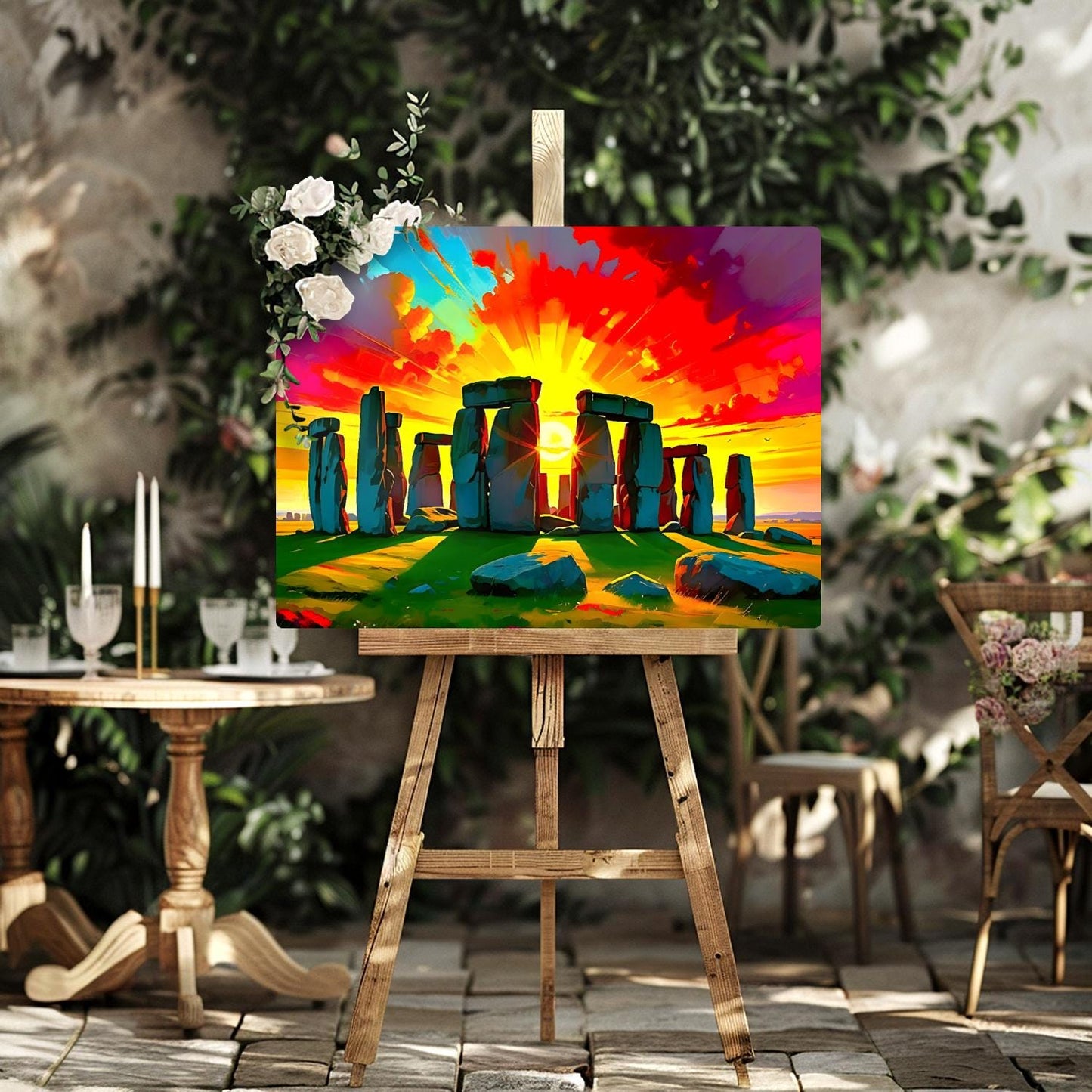 Stonehenge No.SH2, Printed On Steel, Unique Gift, Highly Detailed, Vivid Colours, Original Print, A Gift That Lasts Forever.