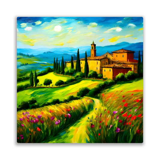 Italian Countryside No2, Printed On Steel, Unique Image, Original Print, Highly Detailed, Vibrant Colours, A Gift That Lasts Forever