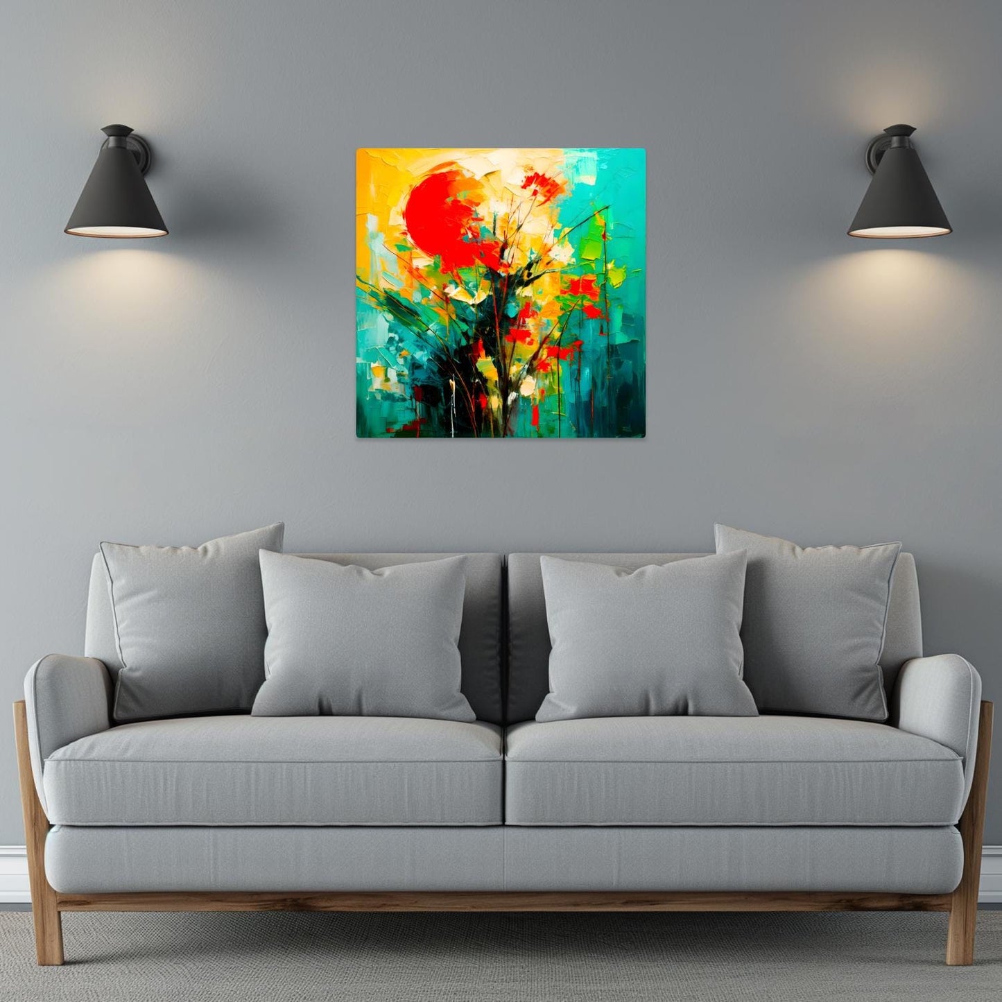 Abstract Sun No.AS1, Printed On Steel, Unique Images, Perfect Gift, Vibrant Abstract, A Gift To Last A Lifetime.