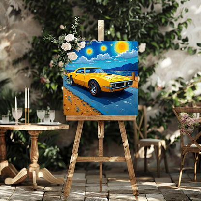 Motor Car No.C5, Printed On Steel, Unique Image, Original Print, Highly Detailed, Vibrant Colours, A Gift That Lasts Forever