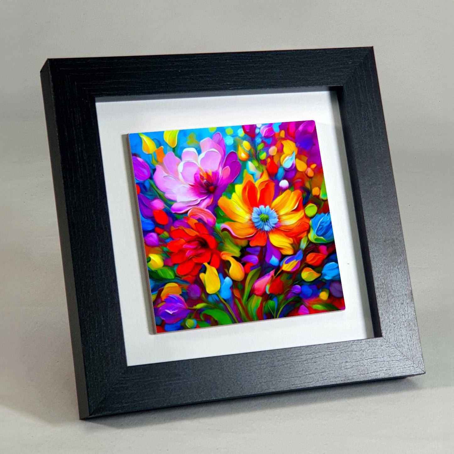 A Touch Of Colour 2, Ceramic Artwork, Framed In Black Or White, Unique Gift Idea, Ready To Hang Or Freestanding...