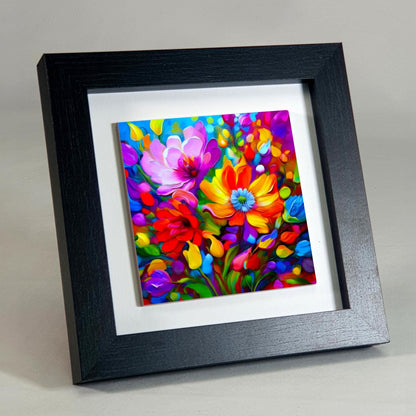 A Touch Of Colour 2, Ceramic Artwork, Framed In Black Or White, Unique Gift Idea, Ready To Hang Or Freestanding...