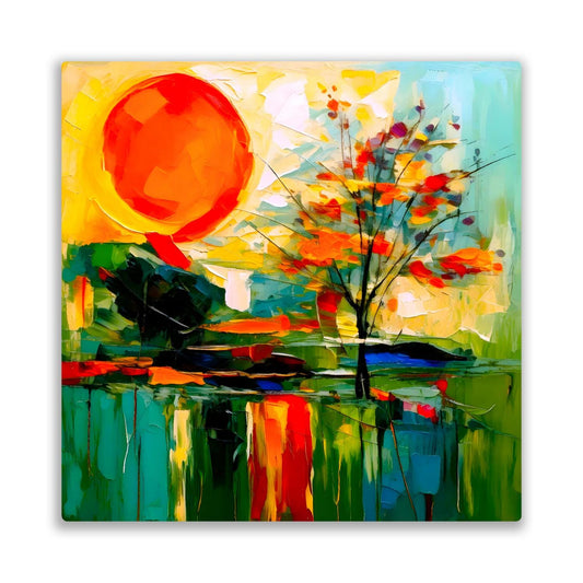 Abstract Sun No.AS4, Printed On Steel, Unique Images, Vivid Colours, Highly Detailed, A Gift To Last A Lifetime.