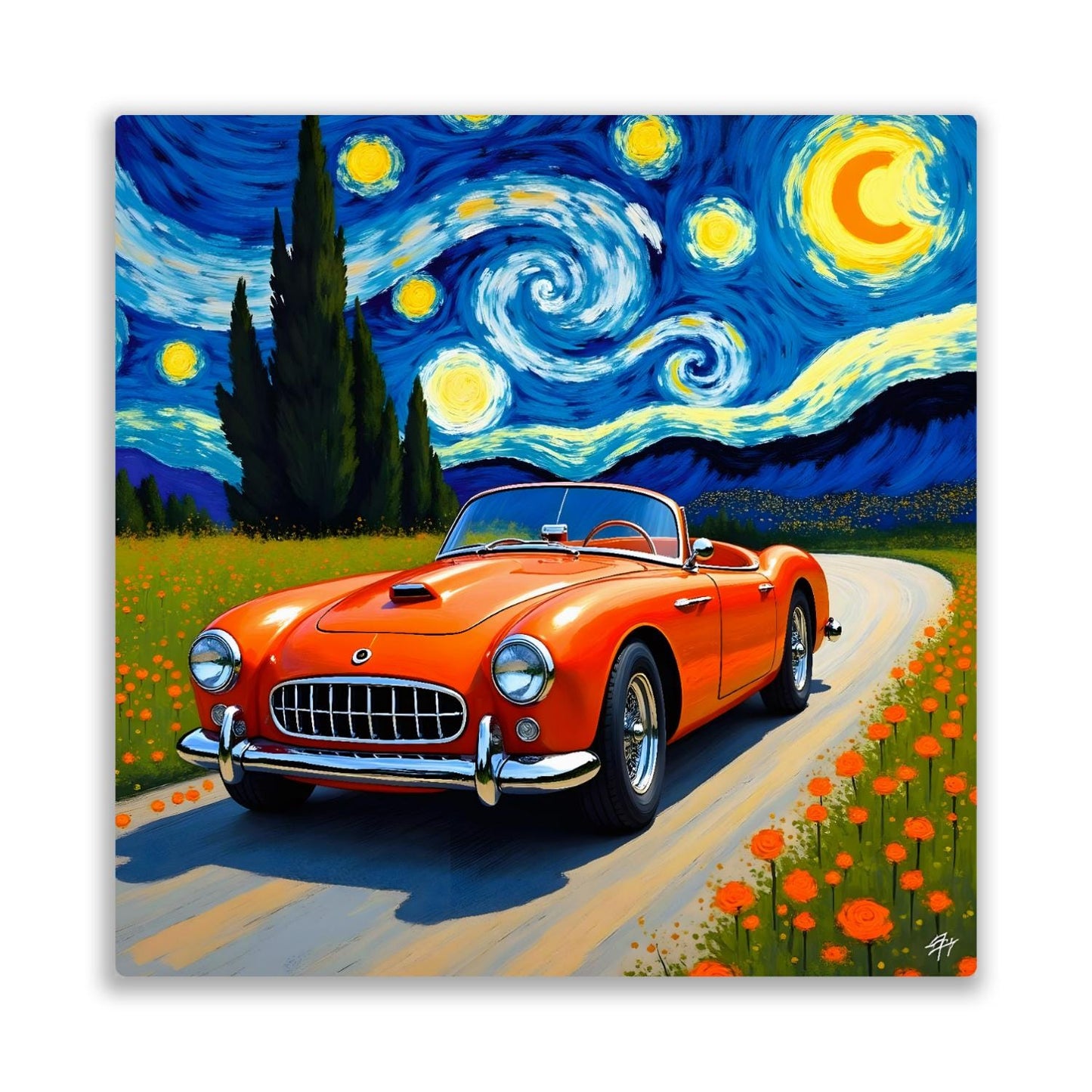 Car No7, Printed On Steel, Unique Image, Original Print, Highly Detailed, Great Gift Idea, Vibrant Colours, A Gift That Lasts Forever