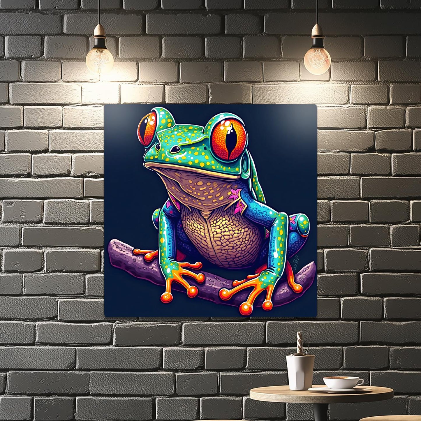 Frog Print No.6, Printed On Steel, Unique Image, Great Depth Of Field, Vivid Colours, Ready To Hang, Unique Art, Art A Gift For A Lifetime