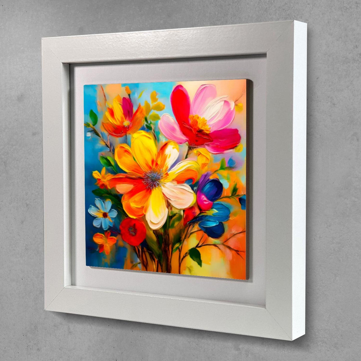 A Touch Of Colour 1, Ceramic Artwork, Framed In Black Or White, Unique Gift Idea, Ready To Hang Or Freestanding...