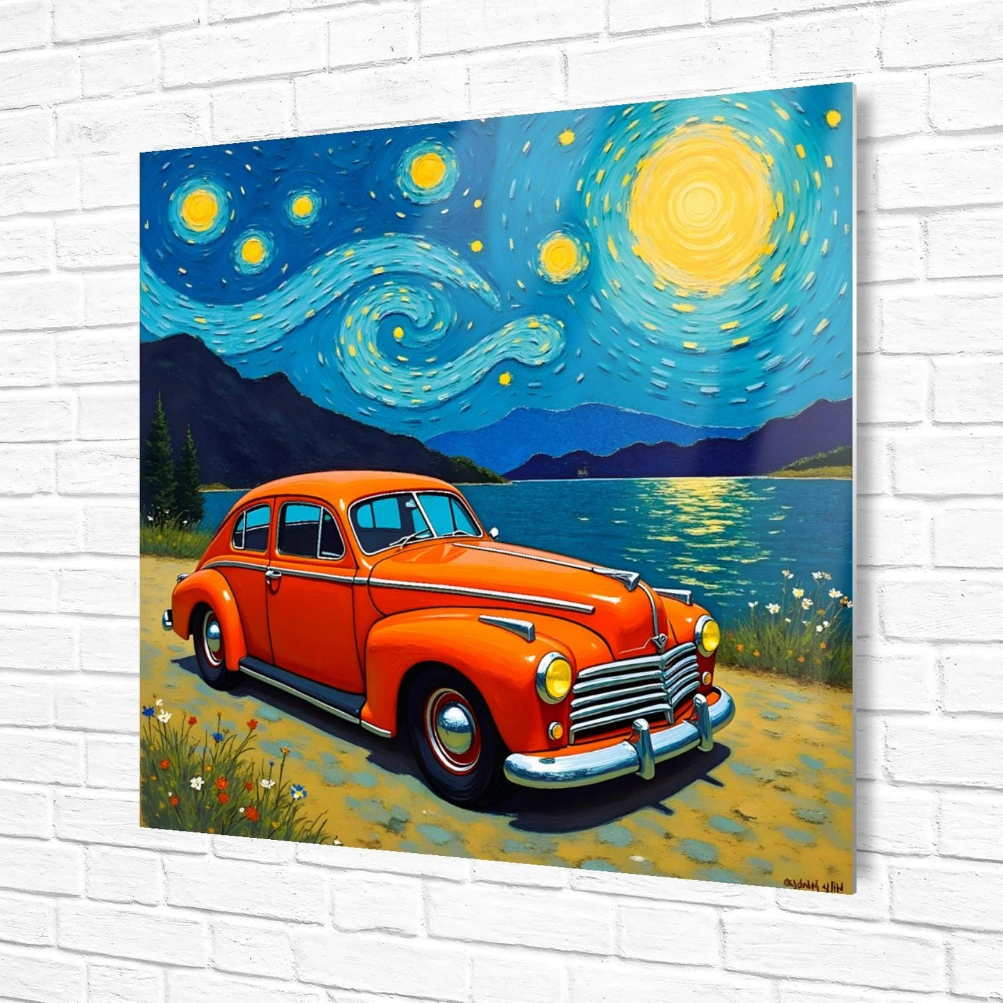 Motor Car No.C4, Printed On Steel, Unique Image, Original Print, Highly Detailed, Vibrant Colours, A Gift That Lasts Forever