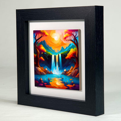 Modern Waterfall WF4, Ceramic Art, Highly Detailed Wall Art, Vivid Colours, Unique Gift Idea, Ready To Hang, A Gift For A Lifetime...