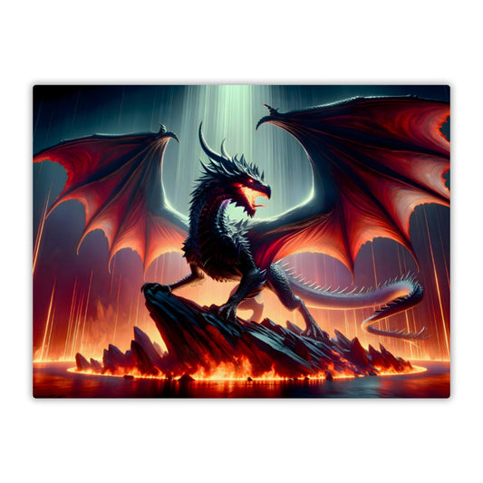 Black Dragon, Printed On Gloss Aluminium To Enhance Colours And Detail, Unique Wall Print, A Gift For A Lifetime...