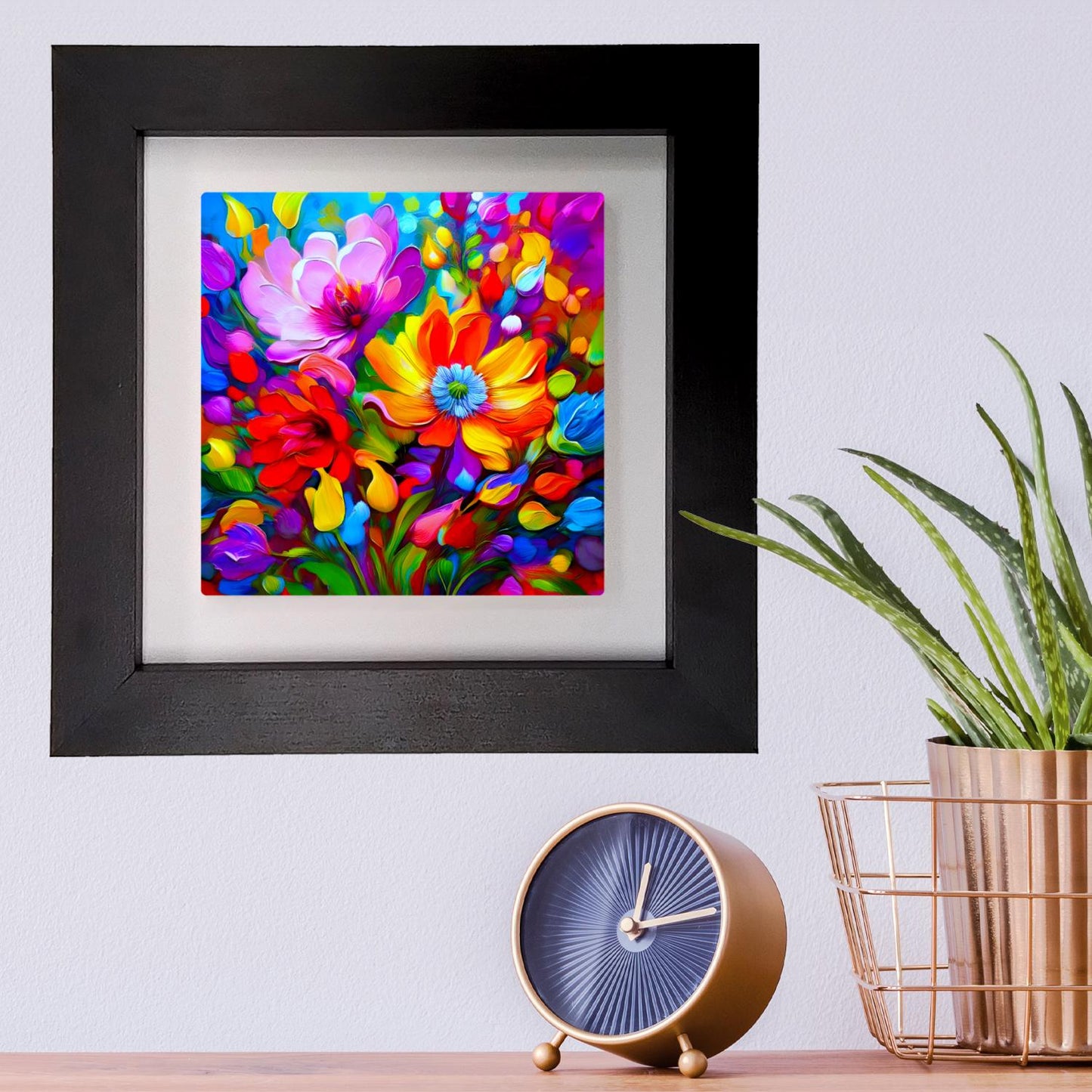 A Touch Of Colour 2, Ceramic Artwork, Framed In Black Or White, Unique Gift Idea, Ready To Hang Or Freestanding...