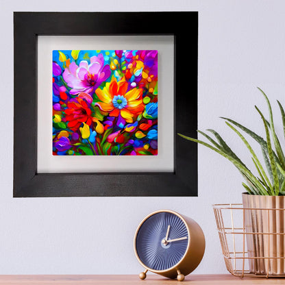 A Touch Of Colour 2, Ceramic Artwork, Framed In Black Or White, Unique Gift Idea, Ready To Hang Or Freestanding...