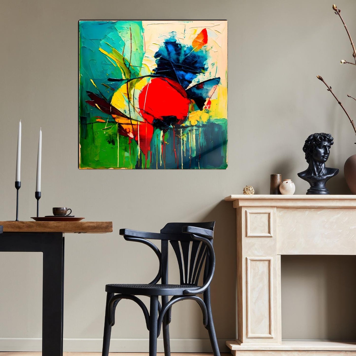 Abstract Sun S2, Printed On Gloss Aluminium To Enhance Colours And Clarity, Unique Wall Print, A Gift To Last A Lifetime...