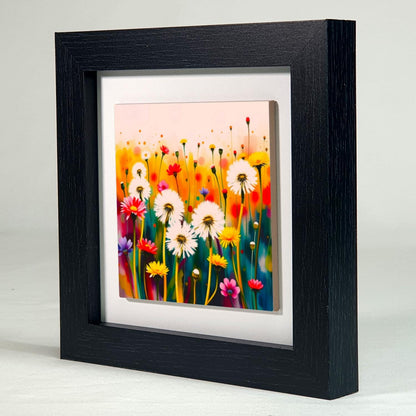 Wildflowers No.W4, Ceramic Artwork, Framed In Black Or White, Unique Gift Idea, Ready To Hang Or Freestanding...