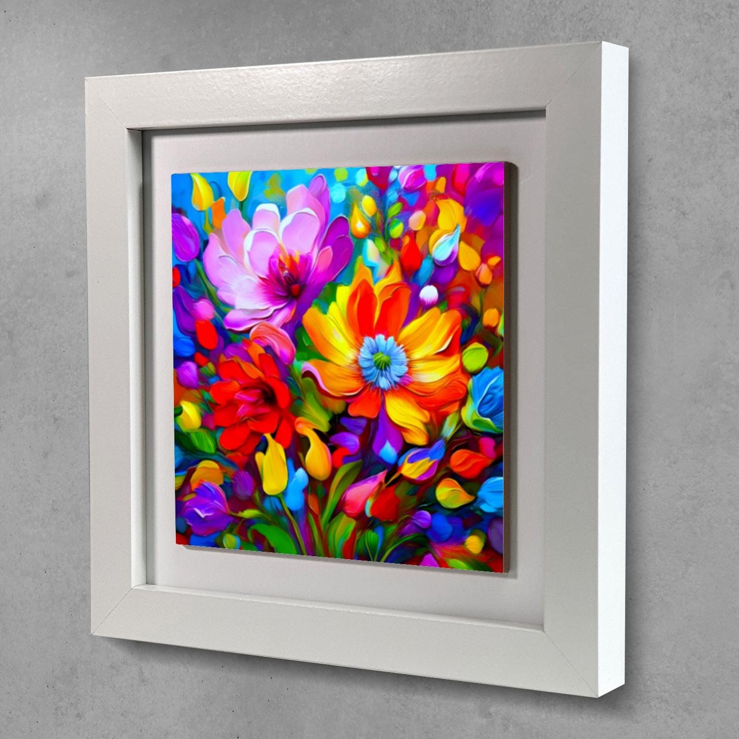 A Touch Of Colour 2, Ceramic Artwork, Framed In Black Or White, Unique Gift Idea, Ready To Hang Or Freestanding...
