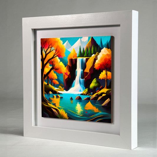 Modern Waterfall WF1, Ceramic Art, Highly Detailed Wall Art, Vivid Colours, Unique Gift Idea, Ready To Hang, A Gift For A Lifetime...