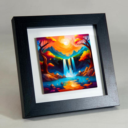 Modern Waterfall WF4, Ceramic Art, Highly Detailed Wall Art, Vivid Colours, Unique Gift Idea, Ready To Hang, A Gift For A Lifetime...