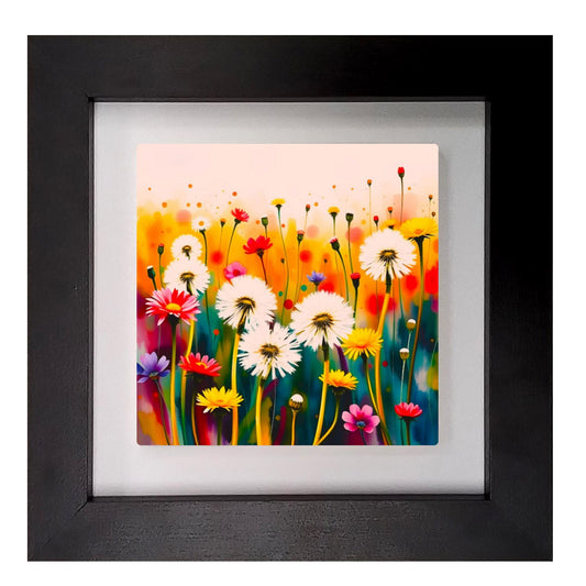 Wildflowers No.W4, Ceramic Artwork, Framed In Black Or White, Unique Gift Idea, Ready To Hang Or Freestanding...