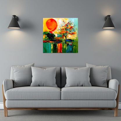 Abstract Sun AS4, Printed On Gloss Aluminium To Enhance Colour And Detail, A Gift To Lasts A Lifetime...
