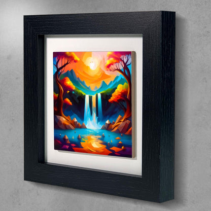 Modern Waterfall WF4, Ceramic Art, Highly Detailed Wall Art, Vivid Colours, Unique Gift Idea, Ready To Hang, A Gift For A Lifetime...