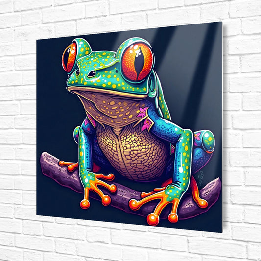 Frog Print No.6, Printed On Steel, Unique Image, Great Depth Of Field, Vivid Colours, Ready To Hang, Unique Art, Art A Gift For A Lifetime