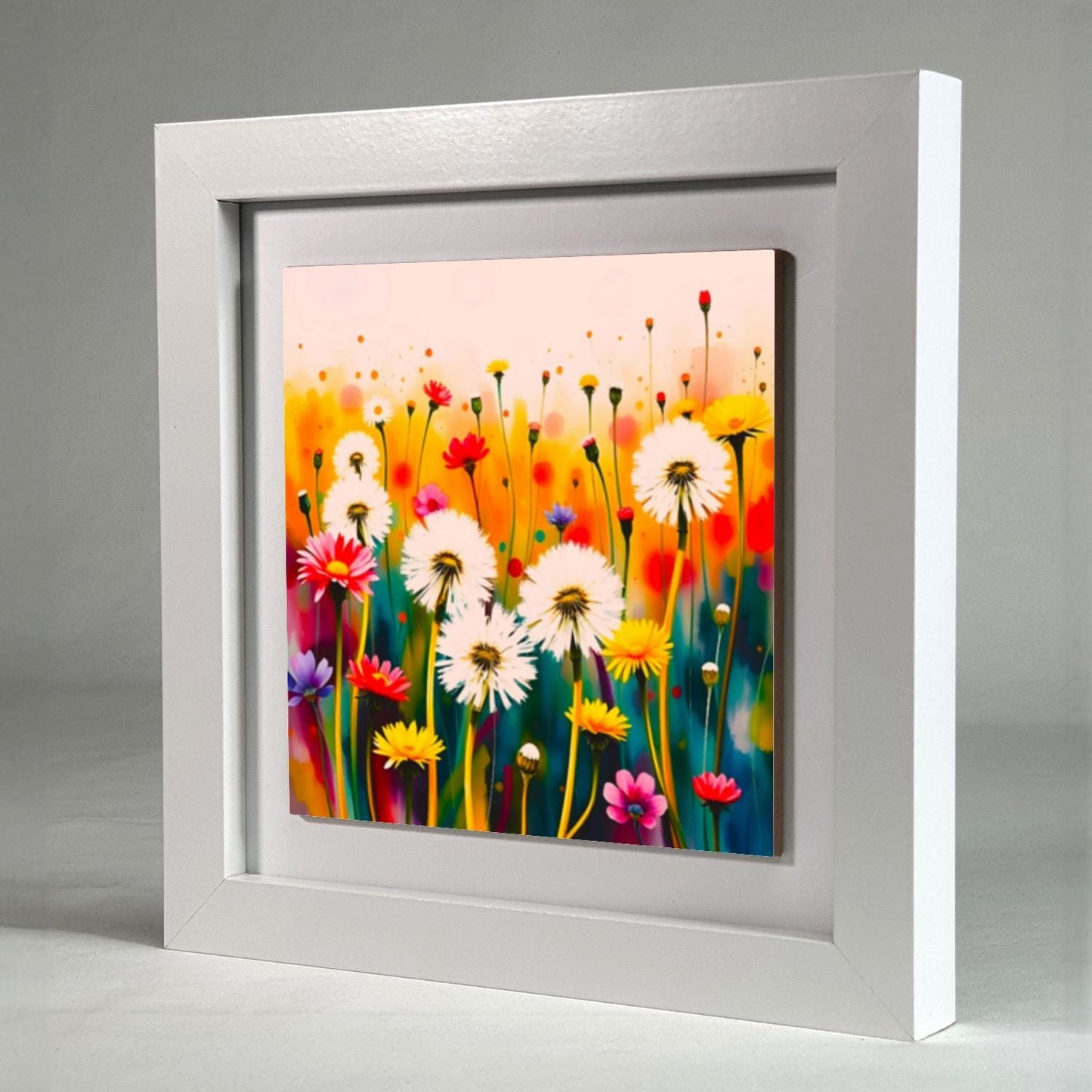 Wildflowers No.W4, Ceramic Artwork, Framed In Black Or White, Unique Gift Idea, Ready To Hang Or Freestanding...