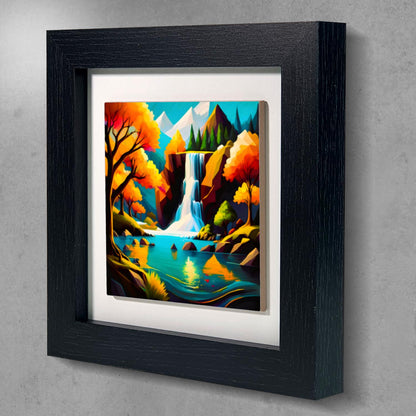 Abstract Waterfall WF1, Ceramic Art, Highly Detailed Wall Art, Vivid Colours, Unique Gift Idea, Ready To Hang, A Great Gift Idea...