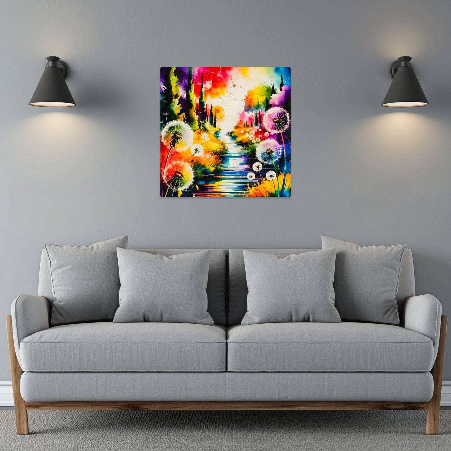 Dandelion No.D2, Print On Steel, unique Image, vivid colours, highly detailed, Unique Wall Art, Art Is A gift For A Lifetime