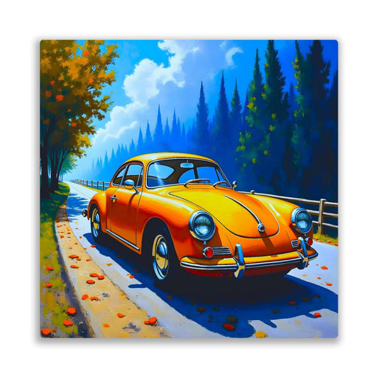 Motor Car No.C8, Printed On Steel, Unique Image, Original Print, Highly Detailed, Vibrant Colours, A Gift That Lasts Forever