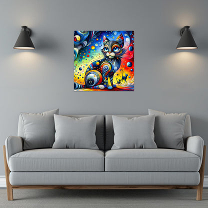 Abstract Cat 4, Printed On Gloss Aluminium To Enhance Colour And Detail, A Unique Gift That Will Lasts Forever...