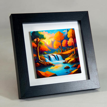 Abstract Waterfall WF3, Ceramic Art, Highly Detailed Wall Art, Vivid Colours, Unique Gift Idea, Ready To Hang, A Gift For A Lifetime..