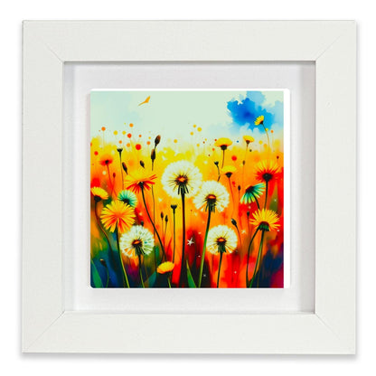 Wildflowers No.W3, Ceramic Artwork, Framed In Black Or White, Unique Gift Idea, Ready To Hang Or Freestanding...