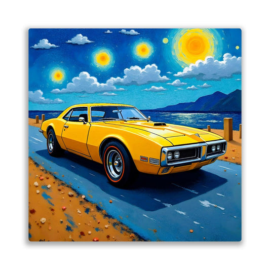 Motor Car No.C5, Printed On Steel, Unique Image, Original Print, Highly Detailed, Vibrant Colours, A Gift That Lasts Forever