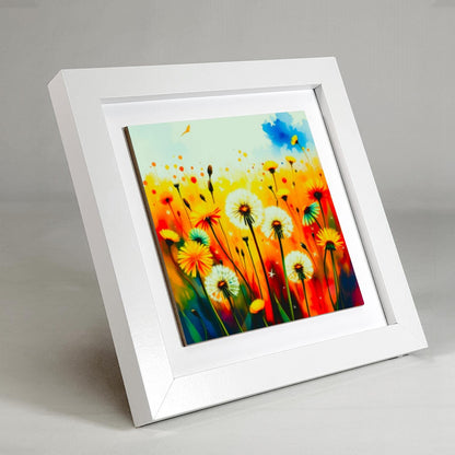 Wildflowers No.W3, Ceramic Artwork, Framed In Black Or White, Unique Gift Idea, Ready To Hang Or Freestanding...