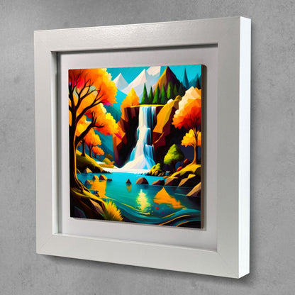 Abstract Waterfall WF1, Ceramic Art, Highly Detailed Wall Art, Vivid Colours, Unique Gift Idea, Ready To Hang, A Great Gift Idea...