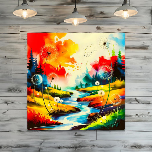 Dandelion No.D3, Printed On Steel, Unique Image, Vivid Colours, Highly Detailed, Unique Wall Art, Art Is A gift For A Lifetime