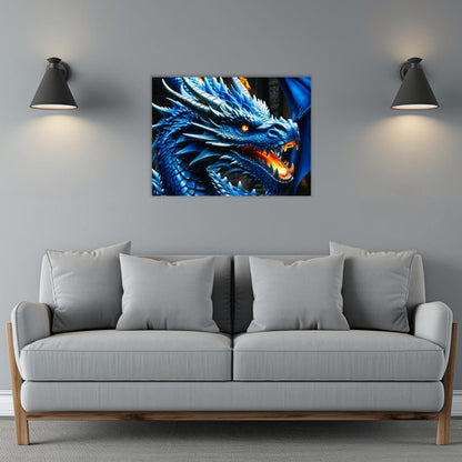 The Blue Dragon, Printed On Gloss Aluminium To Enhance Colours And Detail, Unique Wall Print, A Gift For A Lifetime...