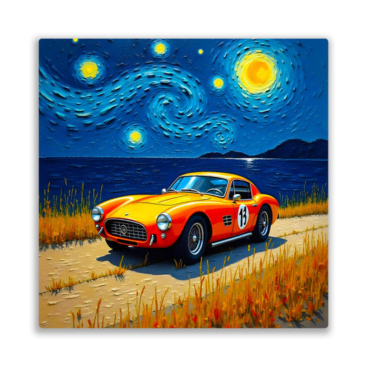 Motor Car No.C2, Printed On Steel, Unique Image, Original Print, Highly Detailed, Vibrant Colours, A Gift That Lasts Forever