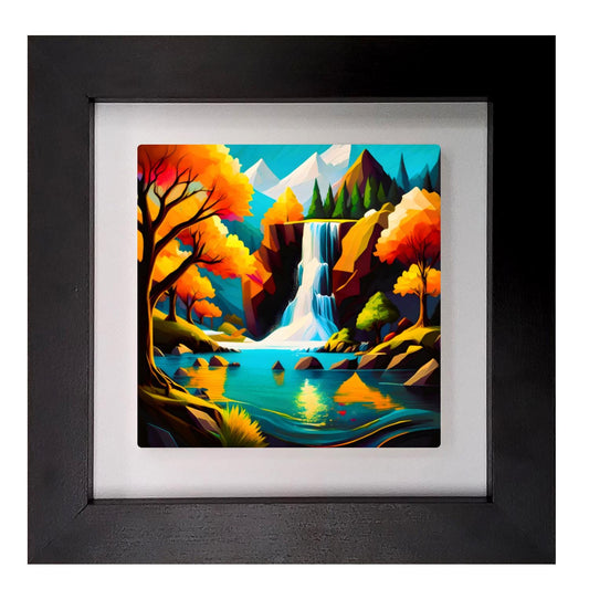 Modern Waterfall WF1, Ceramic Art, Highly Detailed Wall Art, Vivid Colours, Unique Gift Idea, Ready To Hang, A Gift For A Lifetime...