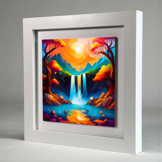 Modern Waterfall WF4, Ceramic Art, Highly Detailed Wall Art, Vivid Colours, Unique Gift Idea, Ready To Hang, A Gift For A Lifetime...