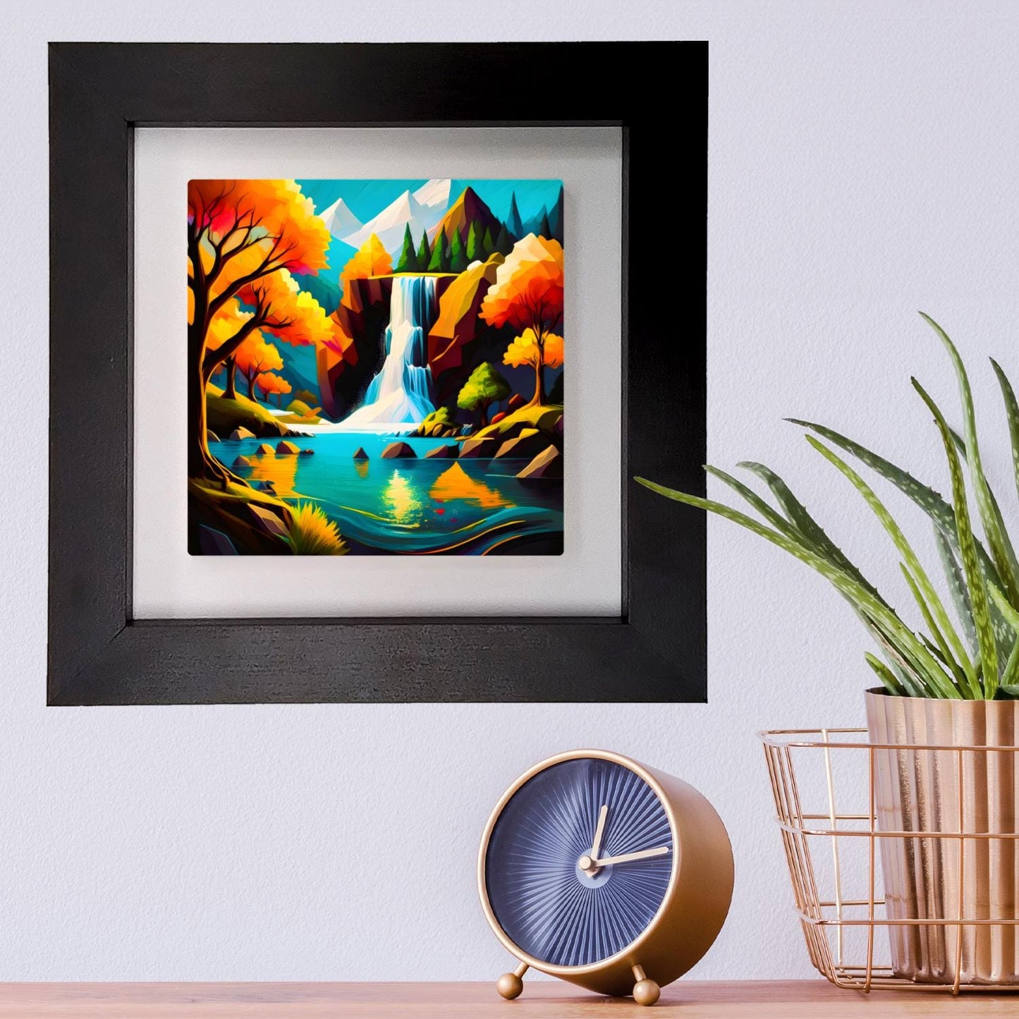 Modern Waterfall WF1, Ceramic Art, Highly Detailed Wall Art, Vivid Colours, Unique Gift Idea, Ready To Hang, A Gift For A Lifetime...