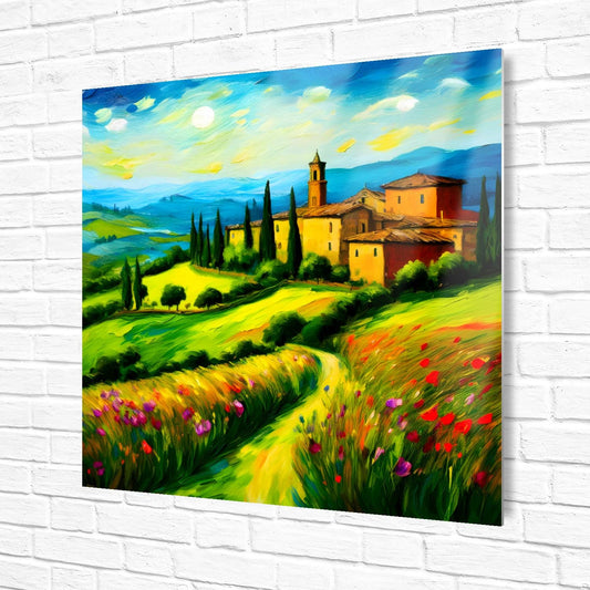 Italian Countryside No2, Printed On Steel, Unique Image, Original Print, Highly Detailed, Vibrant Colours, A Gift That Lasts Forever