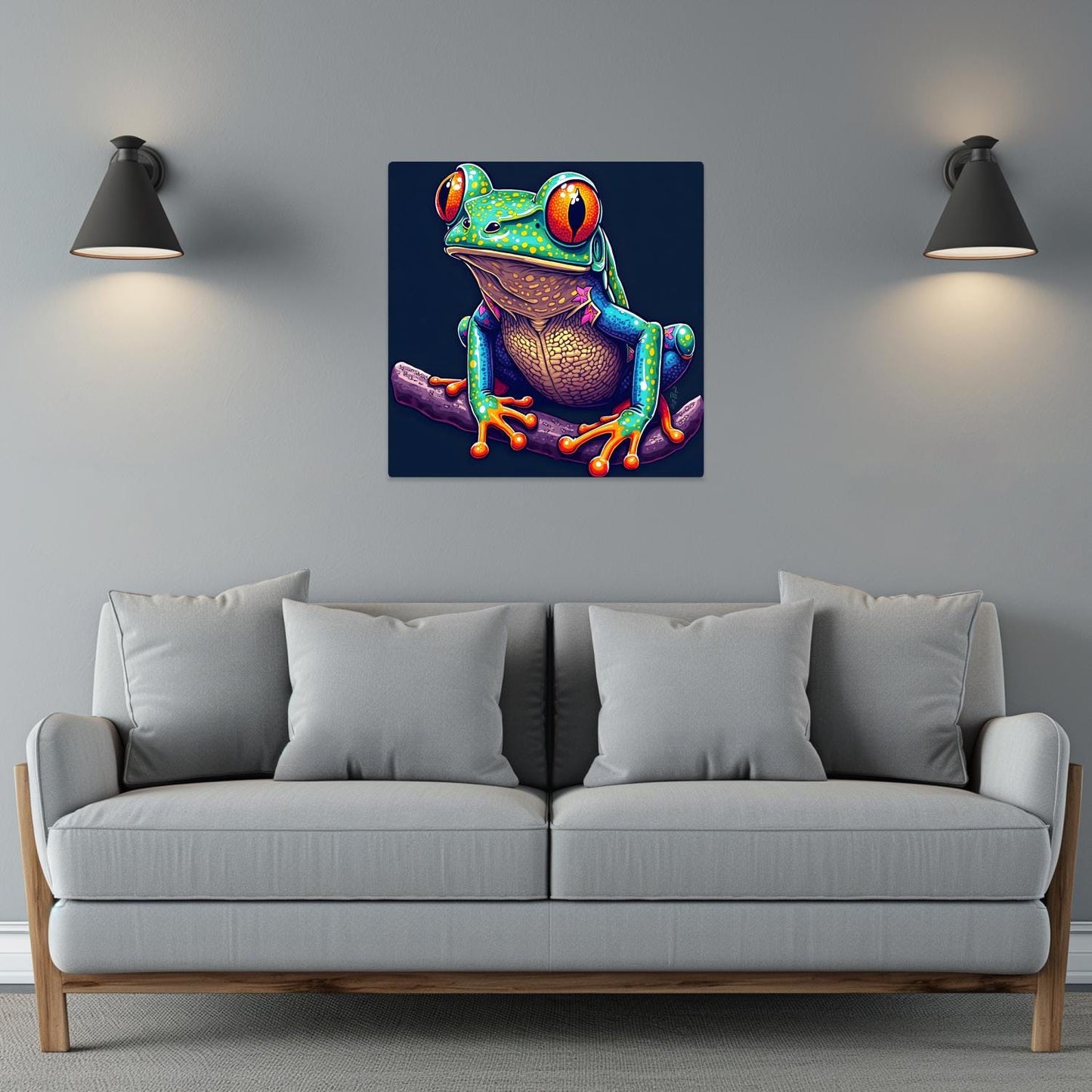 Frog Print No.6, Printed On Steel, Unique Image, Great Depth Of Field, Vivid Colours, Ready To Hang, Unique Art, Art A Gift For A Lifetime