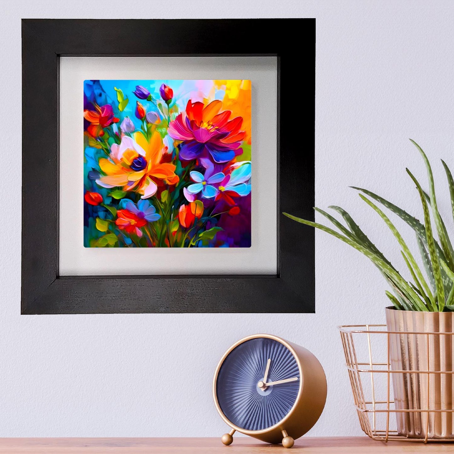 A Touch Of Colour 3, Ceramic Artwork, Framed In Black Or White, Unique Gift Idea, Ready To Hang Or Freestanding...