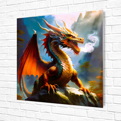 Dragon D4, Printed On Gloss Aluminium To Enhance Colours And Detail, Unique Wall Print, A Gift For A Lifetime...