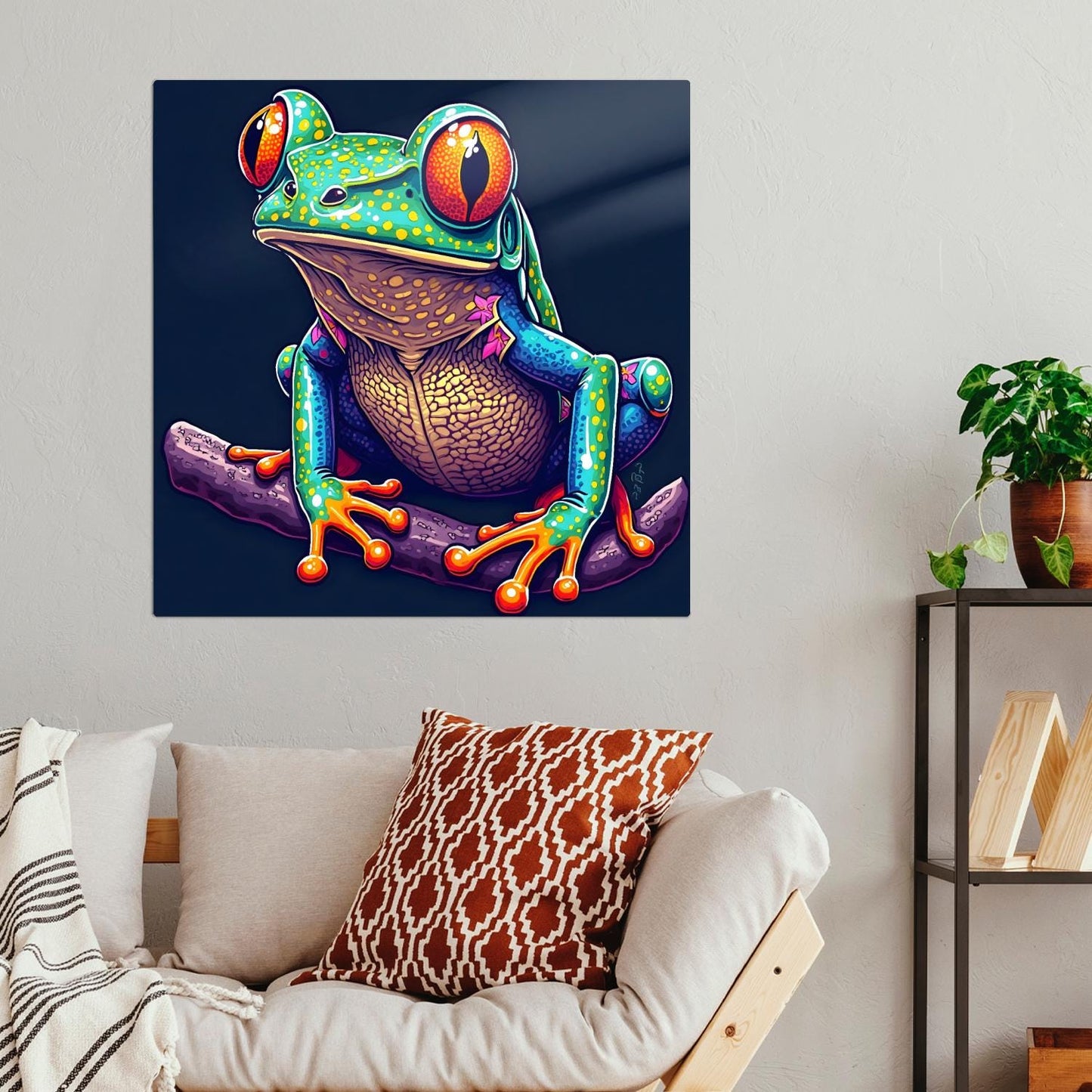 Frog Print No.6, Printed On Steel, Unique Image, Great Depth Of Field, Vivid Colours, Ready To Hang, Unique Art, Art A Gift For A Lifetime