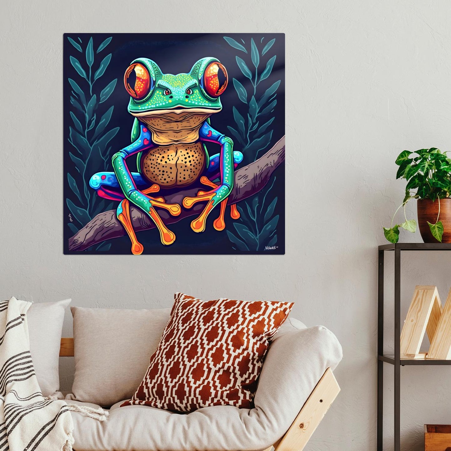 Frog Print No.5, Printed On Steel, Unique Image, Great Depth Of Field, Vivid Colours, Ready To Hang, Unique Art, Art A Gift For A Lifetime