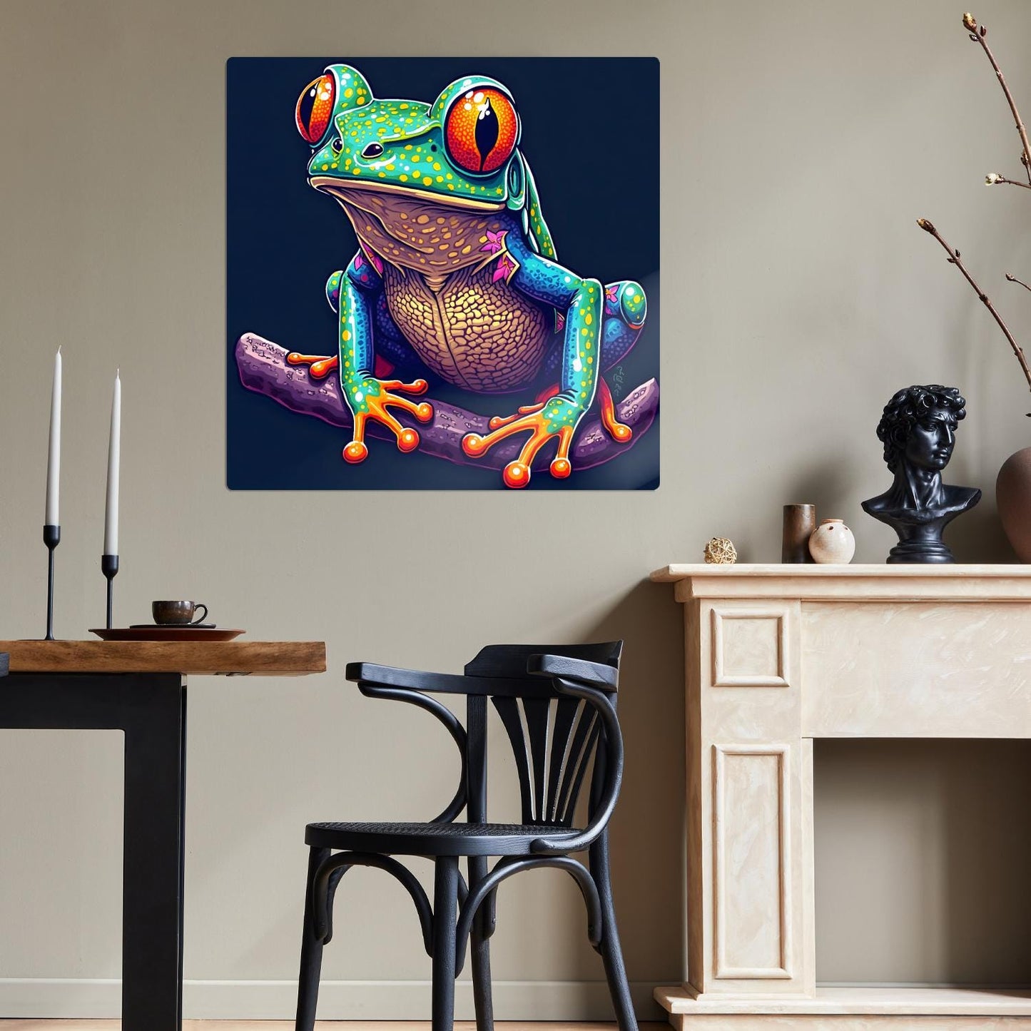 Frog Print No.6, Printed On Steel, Unique Image, Great Depth Of Field, Vivid Colours, Ready To Hang, Unique Art, Art A Gift For A Lifetime